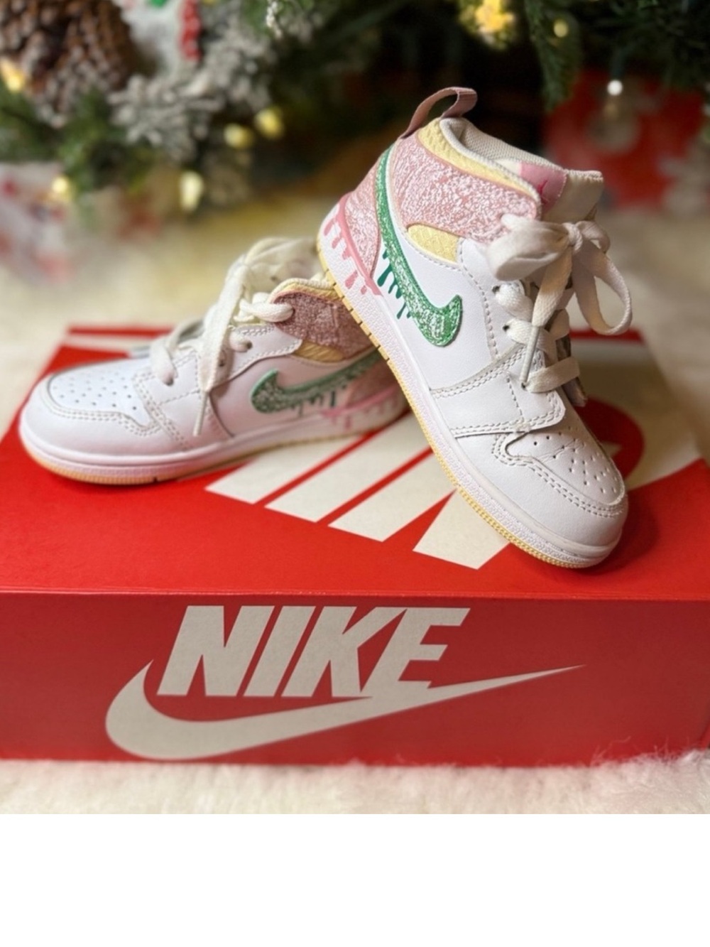 Nike Air Jordan 1 Mid SE (PS) Ice Cream Paint Drip size 13c